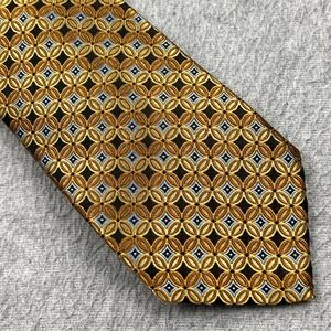 NEW Enro 100% Silk Tie Gold Geometric Woven Classic Necktie Von Maur Formal Work